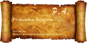 Prohaska Azurea névjegykártya